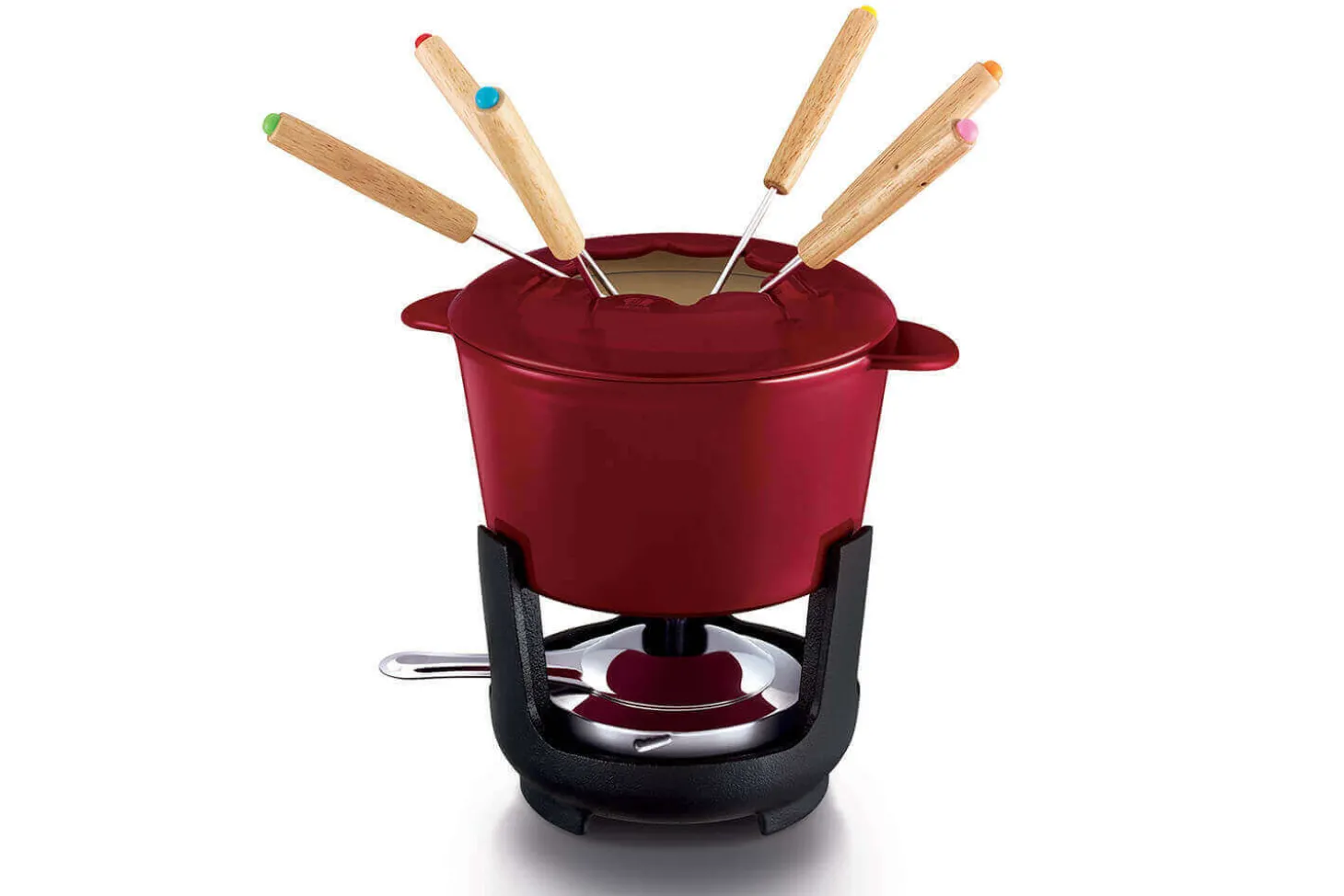 Service à fondue Beka Arome en fonte émaillée pour 6 personnes - Coloris rouge