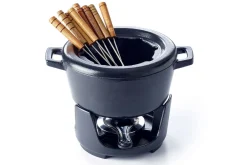 Service à fondue Beka Nori en fonte émaillée pour 8 personnes - Coloris noir