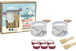 Service à raclette à la bougie Cookut Lumi édition limitée services poêlons et spatules pour 2
