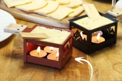 Service raclette à la bougie Cookut Yeti pliable avec poêlon et spatule
