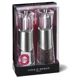 Set assaisonnement Cole & Mason Bobbi poivrier et salière 18,5cm