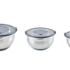 Set de 3 bols inox avec couvercles Mastrad 16, 20 et 24cm