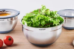 Set de 3 bols inox avec couvercles Mastrad 16, 20 et 24cm