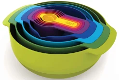 Set de 9 bols/passoires/doseurs Joseph Joseph Nest Plus 9 emboîtables multicolores