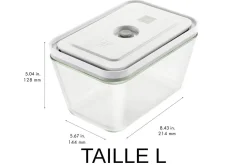 Set de 3 boîtes sous vide Zwilling Fresh & Save S/M/L en verre borosilicate