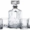 Set de bouteille à whisky Barcraft avec 4 verres taillés