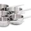 Set de 5 casseroles Baumalu Gamme Gastronomie en acier inox 12, 14, 16, 18, 20cm