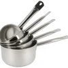 Set de 5 casseroles Baumalu Ligne Professionnelle en acier inox 12, 14, 16, 18 et 20cm