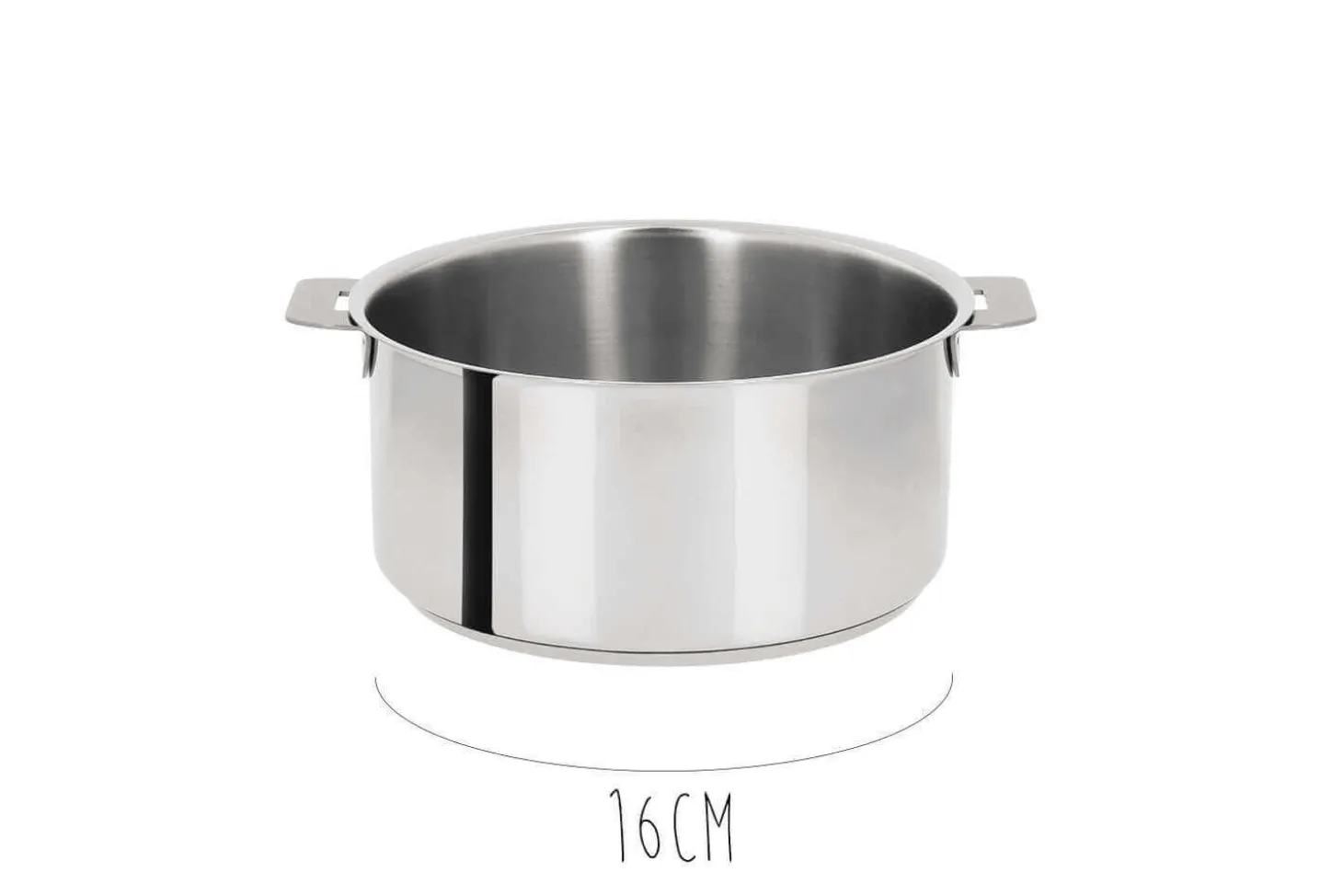 Set de 3 casseroles Cristel Mutine Amovible en inox 16 à 20cm - Poignée couleur incluse