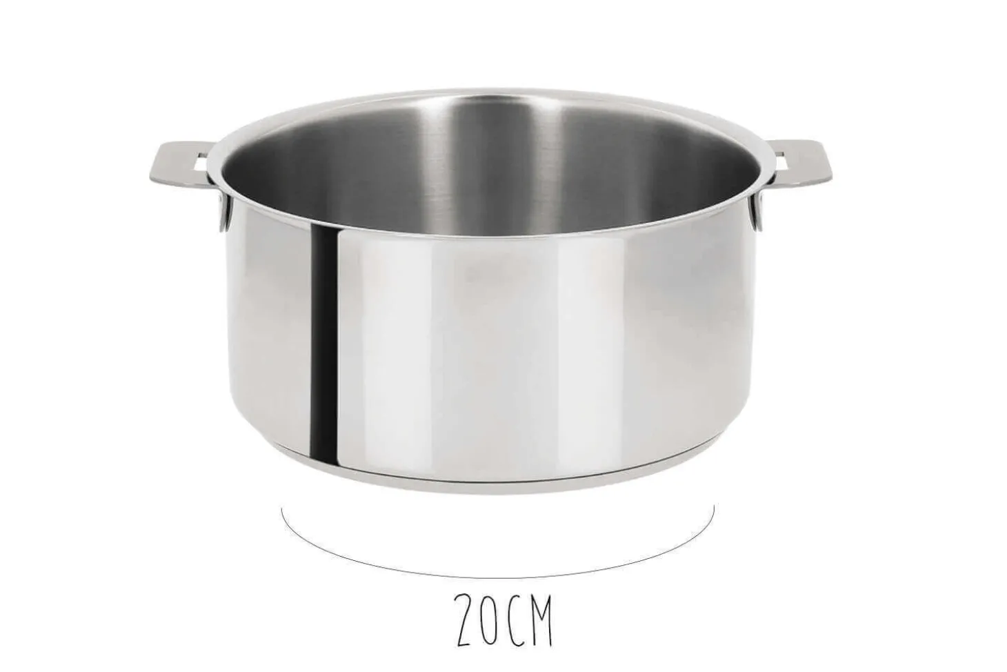 Set de 3 casseroles Cristel Mutine Amovible en inox 16 à 20cm - Poignée couleur incluse