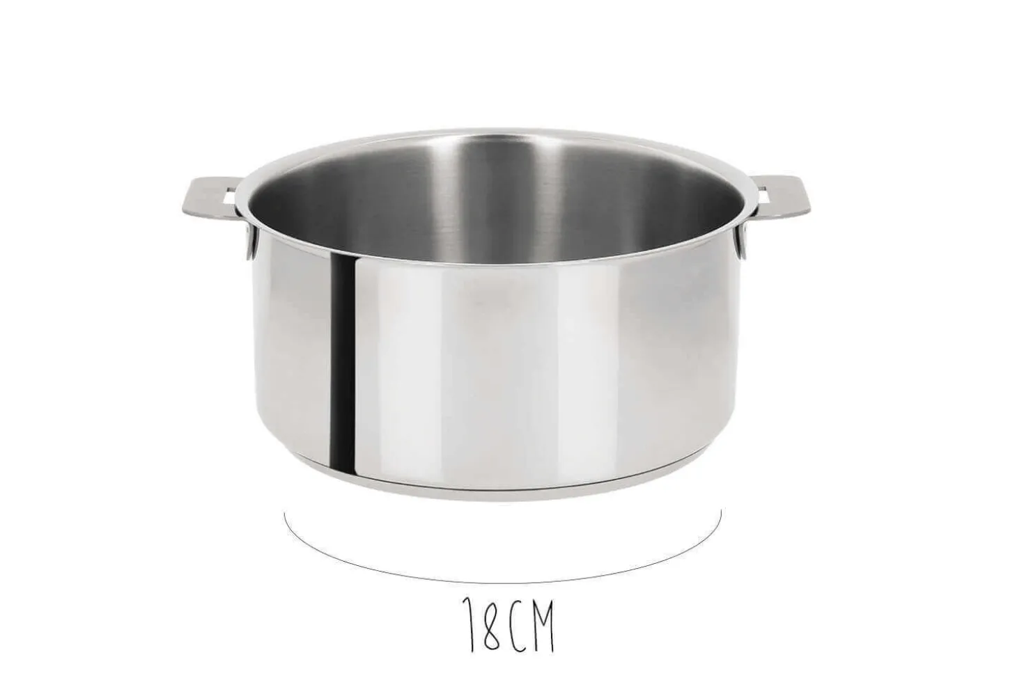 Set de 3 casseroles Cristel Mutine Amovible en inox 16 à 20cm - Poignée couleur incluse