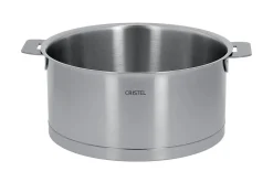 Set de 4 casseroles Cristel Strate Amovible en acier inox 18/10 + 2 poignées Strate inox