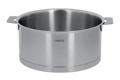 Set de 3 casseroles Cristel Strate Amovible en acier inox 18/10 + 1 poignée Strate inox