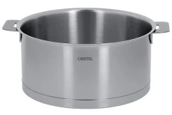 Set de 3 casseroles Cristel Strate Amovible en acier inox 18/10 - 16, 18 et 20cm
