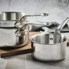 Set de 3 casseroles De Buyer Affinity en acier inoxydable 5 ply 16-18-20cm