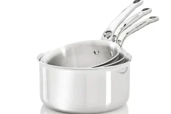 Set de 3 casseroles De Buyer Affinity en acier inoxydable 5 ply 16-18-20cm
