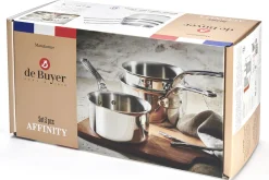 Set de 3 casseroles De Buyer Affinity en acier inoxydable 5 ply 16-18-20cm
