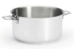 Set de 4 casseroles De Buyer Milady Twisty en acier inoxydable + 1 poignée + 2 anses