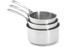Set de 3 casseroles De Buyer Milady en acier inoxydable 16-18-20cm
