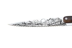 Set de 2 couteaux d'office Deejo Office Van Life et Montagne manche en bois d'olivier et bois corail 9cm