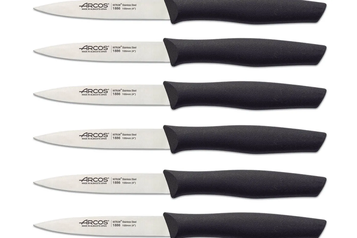 Set de 6 couteaux d'office lame 10cm Nova Arcos