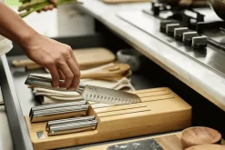 Set de 5 couteaux Joseph Joseph Elevate Steel Knives Bamboo Store + plateau en bambou