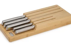 Set de 5 couteaux Joseph Joseph Elevate Steel Knives Bamboo Store + plateau en bambou