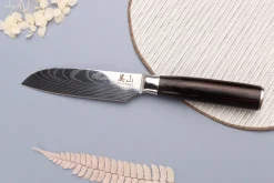 Set de 3 couteaux Kutoyama Black Pakka office + petit santoku + chef