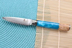 Set de 3 couteaux Kutoyama damas Azur chef + universel + office