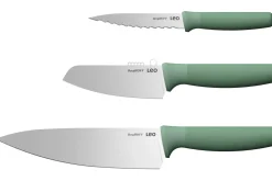 Set de 3 couteaux spécifiques Berghoff Leo Forest en acier inox et polypropylène vert