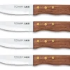 Set de 4 couteaux à steak 3 Claveles Angus 12cm acier inox manche frêne