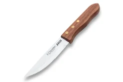 Set de 4 couteaux à steak 3 Claveles Angus 12cm acier inox manche frêne