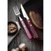 Set de 6 couteaux à steak Tramontina lame crantée 11cm manche rouge