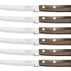 Set de 6 couteaux à steak Tramontina lame crantée 11cm manche marron