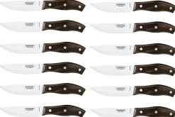 Set de 12 couteaux à steak Tramontina Jumbo lame 13cm manche bois marron