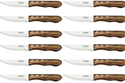 Set de 12 couteaux à steak Tramontina Jumbo lame 13cm manche marron