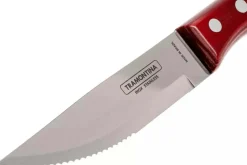 Set de 12 couteaux à steak Tramontina Jumbo lame 13cm manche rouge