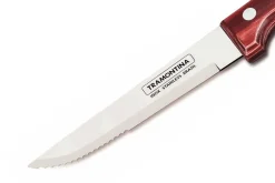 Set de 12 couteaux à steak Tramontina Gaucho lame 13cm manche rouge