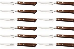 Set de 12 couteaux à steak Tramontina lame crantée 10cm manche marron