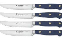 Set de 4 couteaux à steak Wüsthof Classic Colour Wild Blueberry forgés lame 12cm