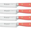 Set de 4 couteaux à steak Wusthof Classic Colour Coral Peach forgés lame 12cm