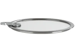 Set de 4 couvercles plats Cristel Strate Amovible 14 à 20cm en verre trempé