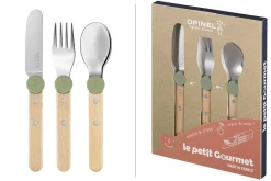 Set de couverts pour enfants Opinel Le Petit Gourmet coloris olive