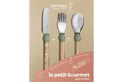Set de couverts pour enfants Opinel Le Petit Gourmet coloris olive