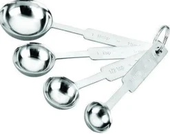 Set de 4 cuillères à mesure tout inox de 1.25 à 15ml