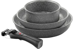 Set de cuisson 4 pièces Ballarini Torre 1 poêle 24cm + 1 poêle 28cm + 1 casserole 16cm + 1 poignée amovible