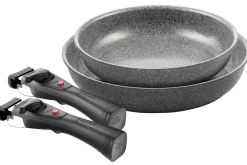 Set de cuisson 4 pièces Ballarini Torre 1 poêle 24cm + 1 poêle 28cm + 2 poignées amovibles