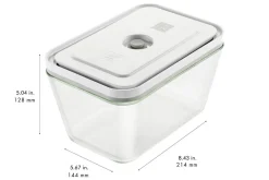 Set de démarrage Zwilling Fresh & Save 7 pièces M/L en verre 1 pompe à vide + 2 boîtes en verre + 4 sacs