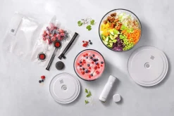 Set de démarrage Zwilling Fresh & Save 9 pièces 1 pompe à vide + 2 bols en verre M/L + 4 sacs S/M