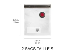 Set de démarrage Zwilling Fresh & Save 9 pièces 1 pompe à vide + 2 bols en verre M/L + 4 sacs S/M
